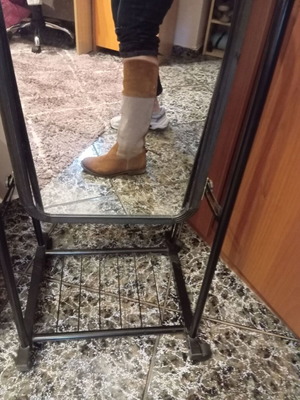 Μπότες suede σαν καινούργιο, μοντέρνες γκρι και καφέ