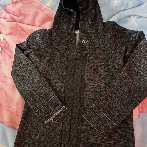 Grey melange sweatshirt medium like new with fleece lining