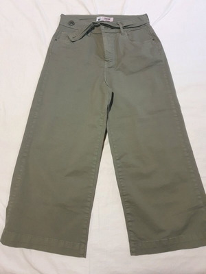 Τζιν παντελόνι χακί αφόρετο, λεπτό ύφασμα, μέγεθος 27