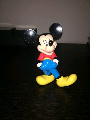 Mickey Mouse figure used, vintage, height 10.5 cm