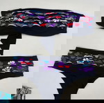  Αφόρετο μαύρο floral σετ μαγιό bandeau, χωρίς μπανέλα 80B καιmedium hipster slip Bilitis FΚ053