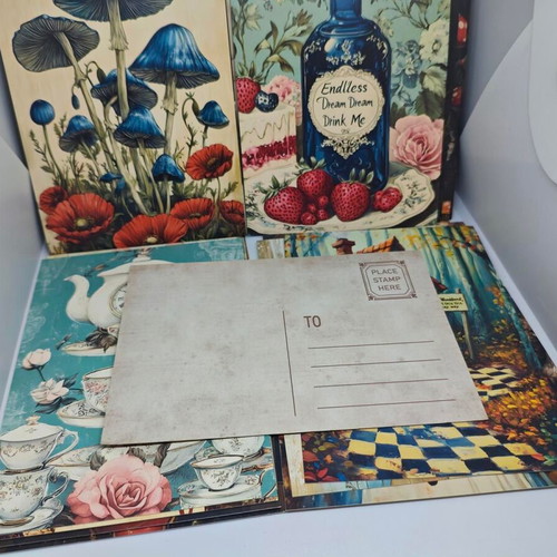 Alice in Wonderland set of 32 collectible postcards like new