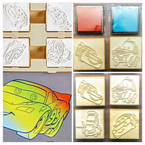 Cars Disney/Pixar Magic Stamp set 4 stamps and 2 ink pads new