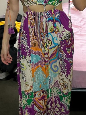 Boho summer dress like new, colorful, size XL