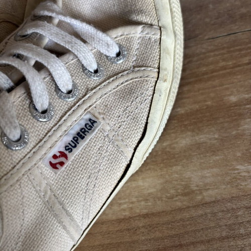 Superga sneakers used, beige, size 37