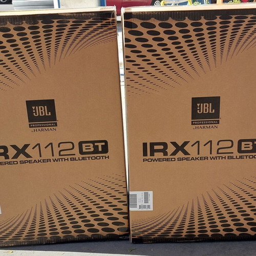 JBL IRX 112 BT Powered PA Speaker 1300W, 2 Pieces, New