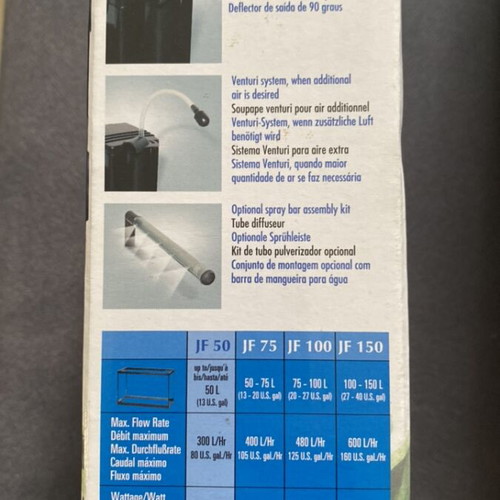 Marina aquarium filter like new up to 50lt with triple mechanical and biological filter
