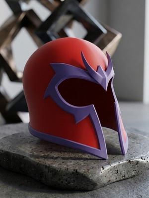 Magneto helmet, premium multicolor 3D print, life-size cosplay