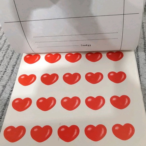 Invitation set new, 12 invitations with 20 heart stickers