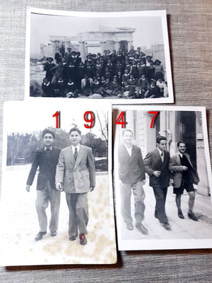 Σετ 3 vintage ασπρόμαυρες φωτογραφίες 1947 με ιστορικά οπισθόγραφα μεταχειρισμένες