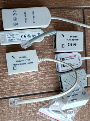Network splitters and cables, ethernet, phone cables, pack