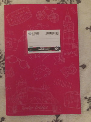 D-Color B5 notebook 50 sheets, red