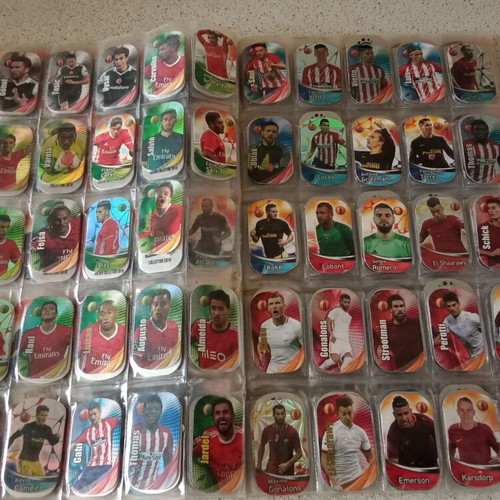 Football metallic tags set of 350 used in album