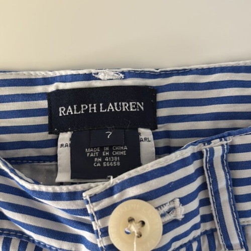 Ralph Lauren kids striped blue white shorts like new, age 7