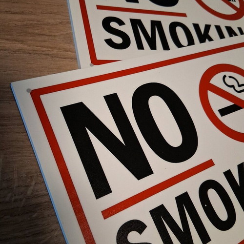 Σετ 2 πινακίδων No Smoking από PVC, καινούργιες