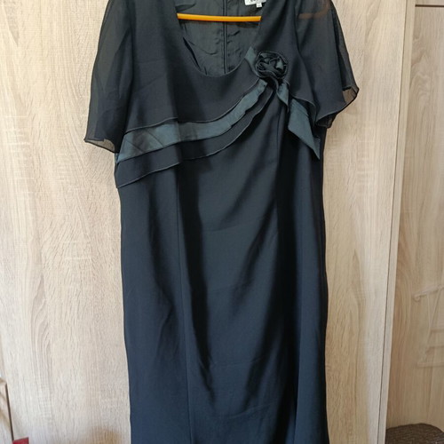 Black midi dress size 54 Estetica like new