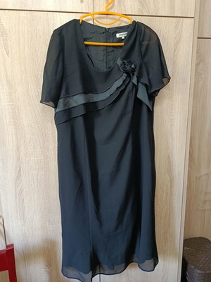 Black midi dress size 54 Estetica like new