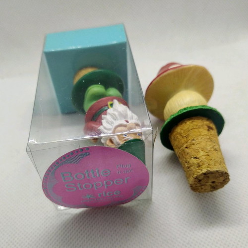 Bottle stoppers with decorative figurines, new, set of 2