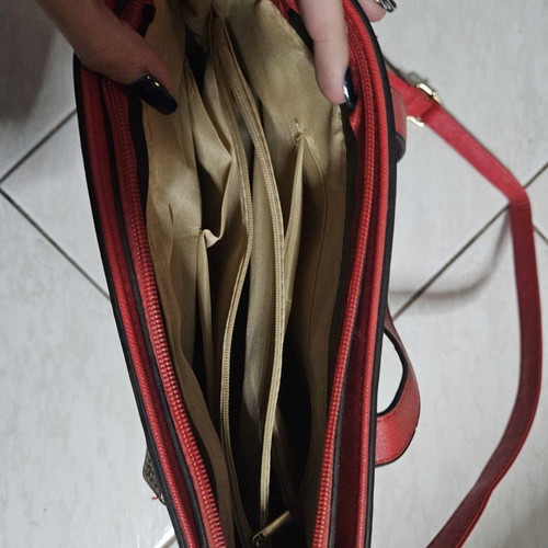Shoulder bag used, red
