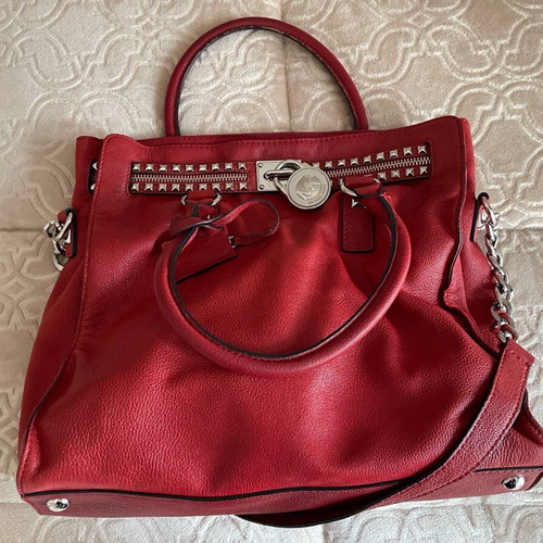 Michael Kors Hamilton shoulder bag used, red