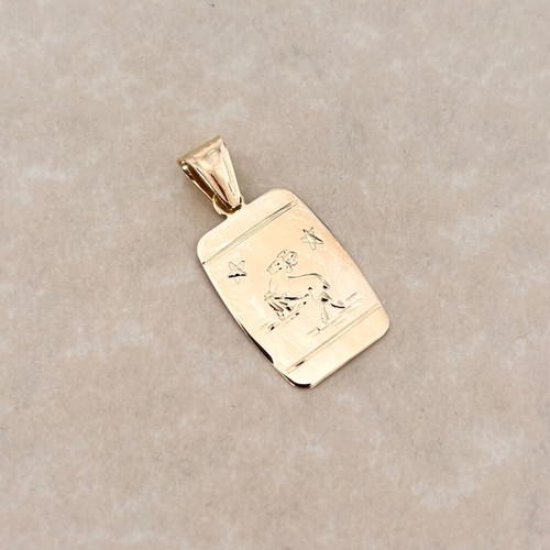Zodiac Aries gold k14 pendant used
