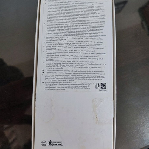 Samsung A52S 5G box used with warranty card and quick start guide