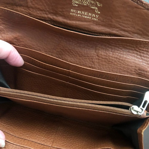 Burberry wallet used, beige and brown
