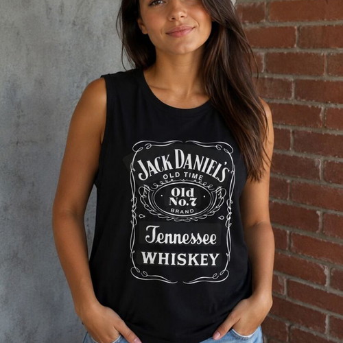 Cotton women's tank top new, black, size M