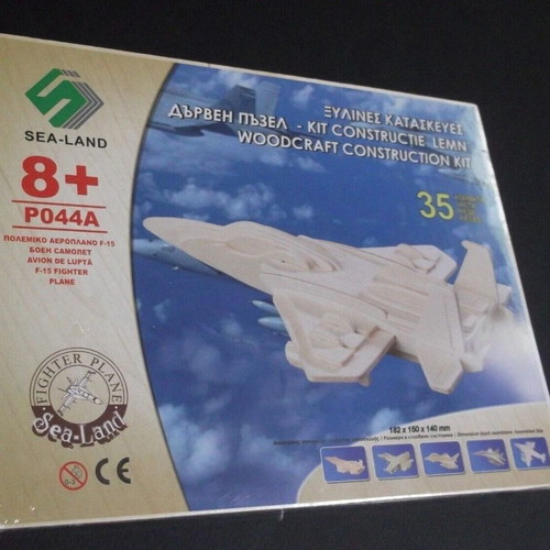 Sea-Land Woodcraft Construction Kit F-15 Fighter Plane new