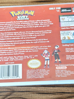 Pokemon Ruby Gameboy Advance Empty Case like new