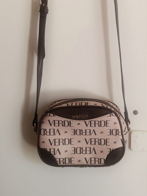 Verde crossbody shoulder bag, beige and brown