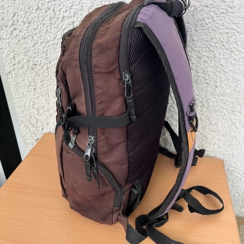 Magic Marine backpack used, brown and purple