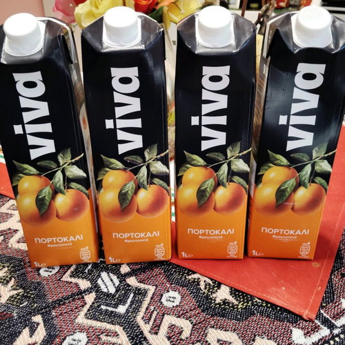 Viva orange fruit drink pack of 4 x 1L new