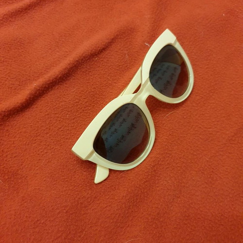 Cellulose acetate sunglasses lightly used, beige with two-tone