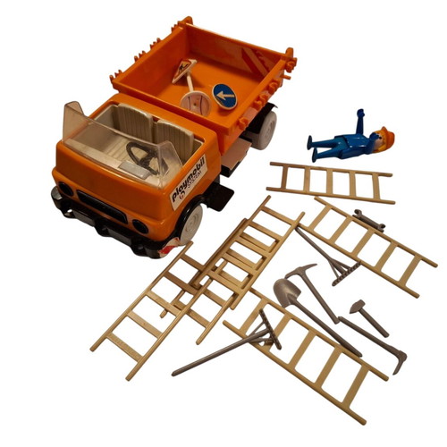 Vintage Lyra Playmobil 3203 Truck with Tipper and Worker used