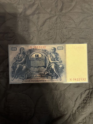 Old laminated banknote