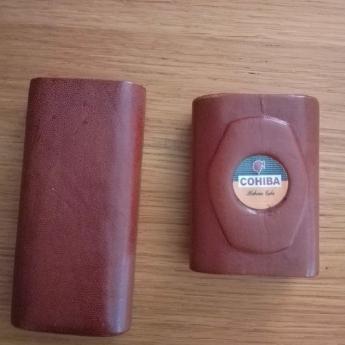 Cigar case leather handmade new from Cuba