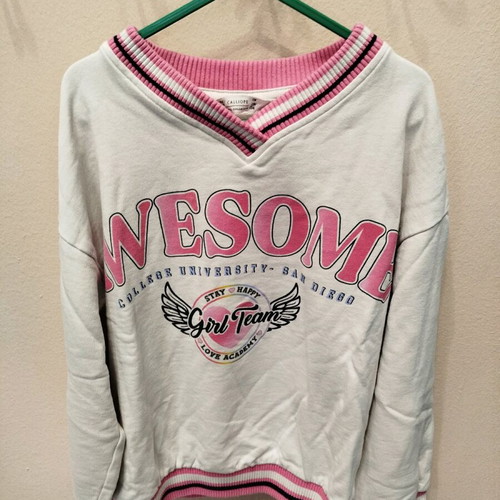 Calliope girls sweatshirt like new, size 128-134, white