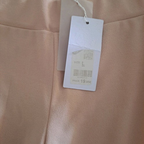 Women's pants new, pink salmon, flared style, size L