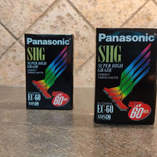 Panasonic SHG EC-60 VHSC cassette tapes sealed set of 2 new
