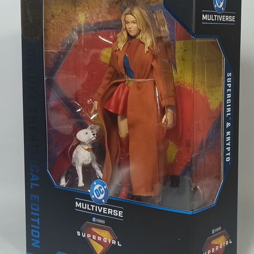 McFarlane DC Multiverse Supergirl Krypto 7" Action Figure Gold Label new