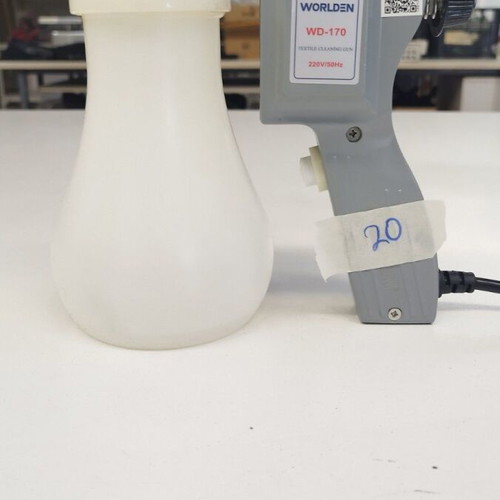 Textile cleaning gun used