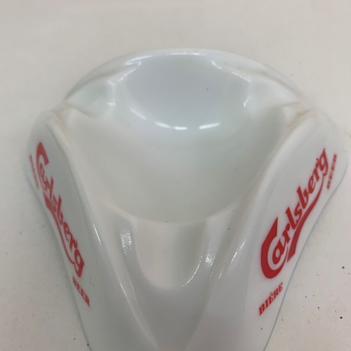 Carlsberg Opaline Ashtray used, 1970s, made in France