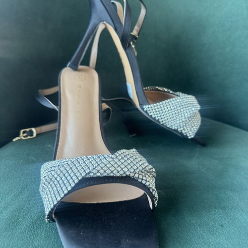 Envie shoes stiletto heel sandals with rhinestones, new, size 41