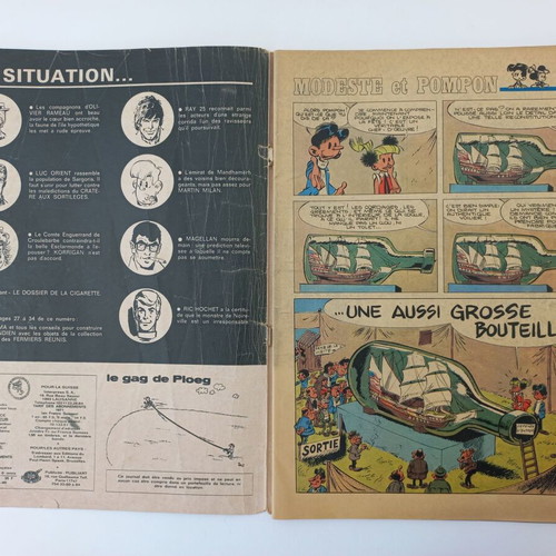 Tintin comic used, large format, year 1971