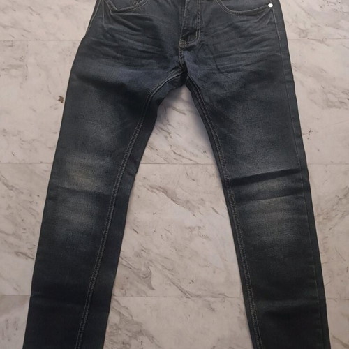 Mens jeans No30 used, 100% cotton, black and blue