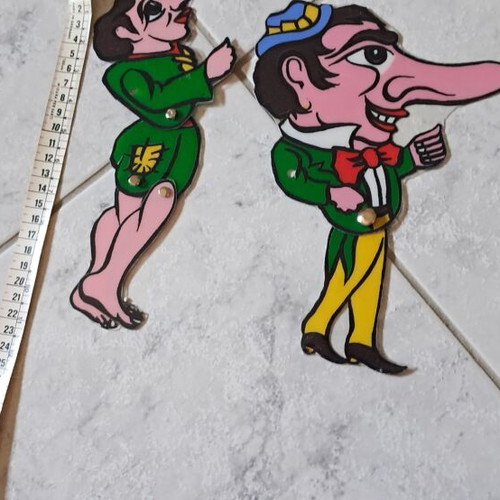 9 Karagiozis shadow theatre plastic figures