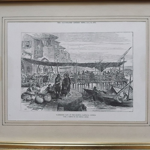 The Illustrated London News 1878 framed print used, Cyprus Larnaca
