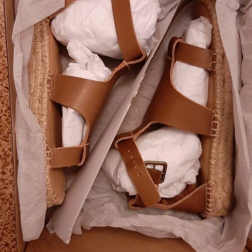 Soludos leather sandals used, size 38, brown