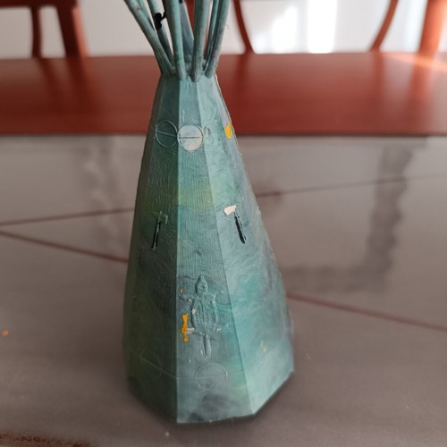 Indian Tent toy used, hard plastic, height 17 cm